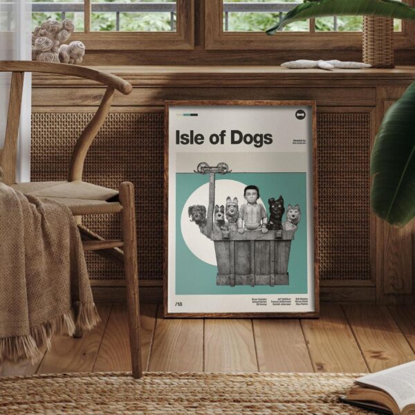 Isle of Dogs movie poster - mid-century modern artwork