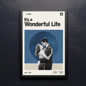 It's a Wonderful Life Movie Poster - mid-century retro artwork