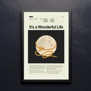 Mid-century modern It's a Wonderful Life movie poster by 20th Century Studios