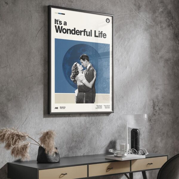 It's a Wonderful Life Movie Poster - mid-century retro artwork