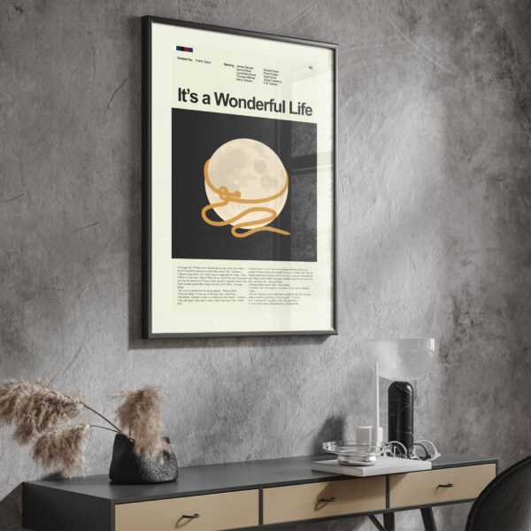 Mid-century modern It's a Wonderful Life movie poster by 20th Century Studios