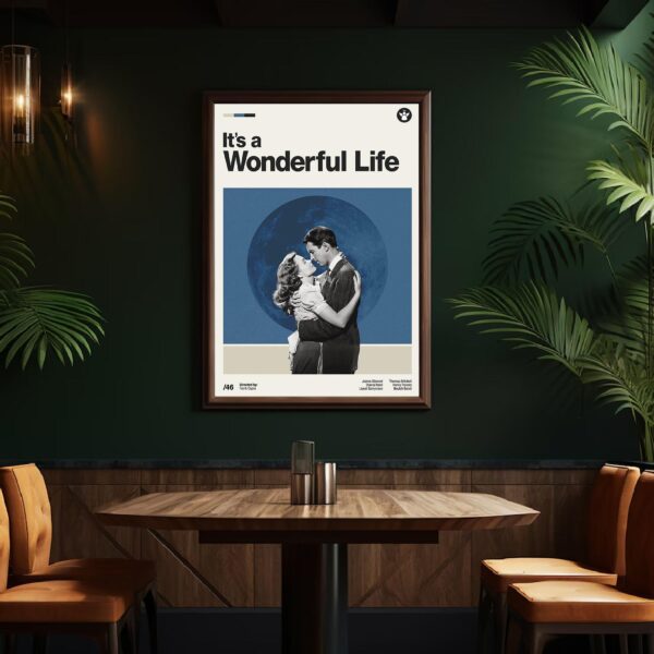 It's a Wonderful Life Movie Poster - mid-century retro artwork