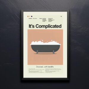 Large mid-century modern movie poster for It's Complicated film