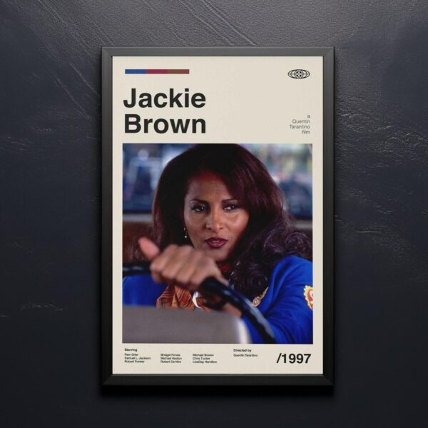 Mid-century modern style Jackie Brown movie poster design