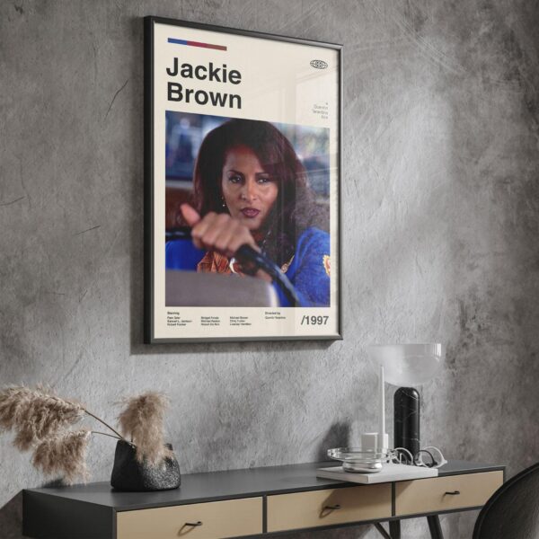 Mid-century modern style Jackie Brown movie poster design
