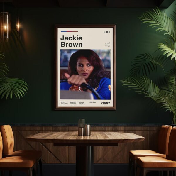 Mid-century modern style Jackie Brown movie poster design