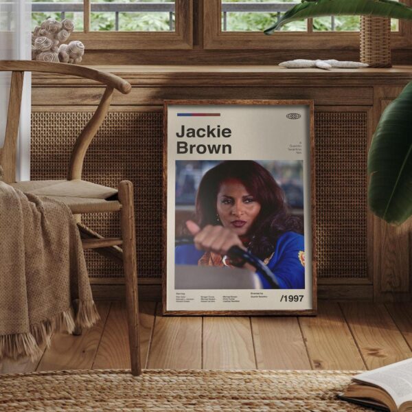 Mid-century modern style Jackie Brown movie poster design