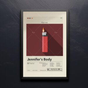 Mid-century modern style Jennifer's Body movie poster wall art