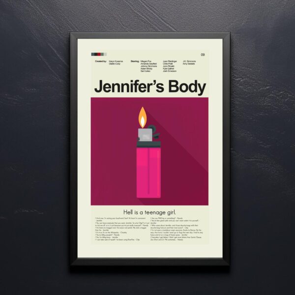 Mid-century modern Jennifer's Body movie poster artwork
