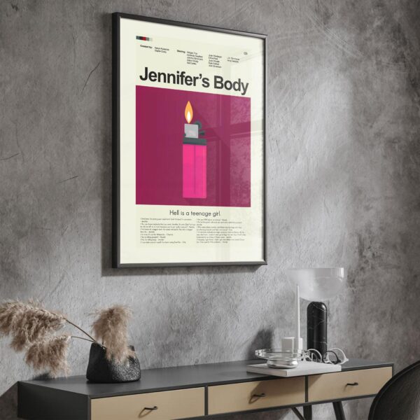 Mid-century modern Jennifer's Body movie poster artwork