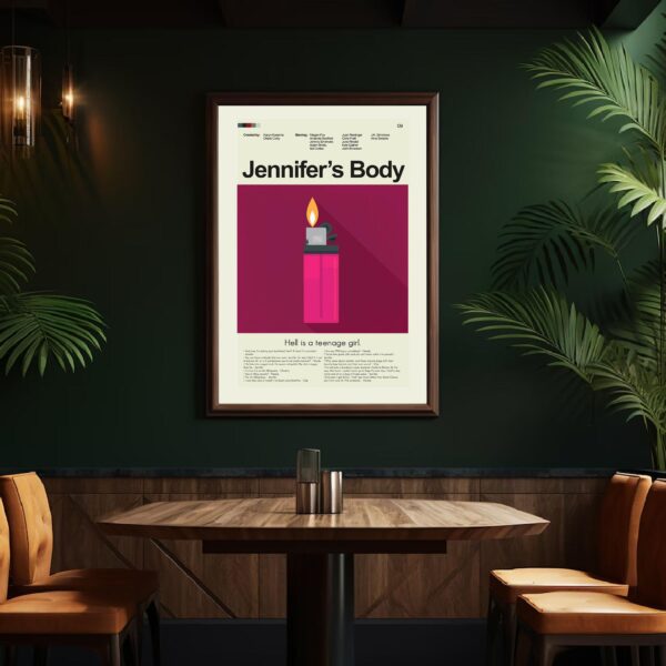Mid-century modern Jennifer's Body movie poster artwork
