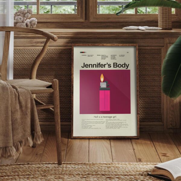 Mid-century modern Jennifer's Body movie poster artwork