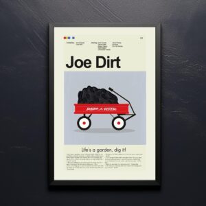 Mid-century modern style Joe Dirt movie poster with vintage design