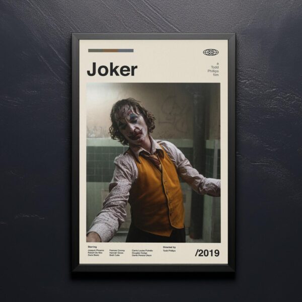 Joker Movie Poster - Mid-century poster artwork