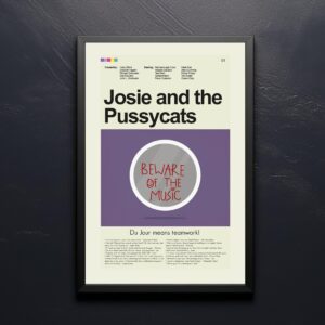 Mid-century modern Josie and the Pussycats movie poster art