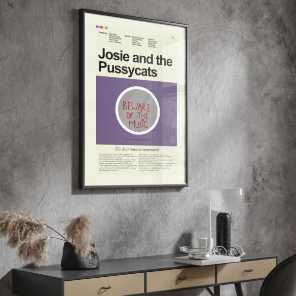 Mid-century modern Josie and the Pussycats movie poster art