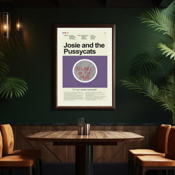 Mid-century modern Josie and the Pussycats movie poster art