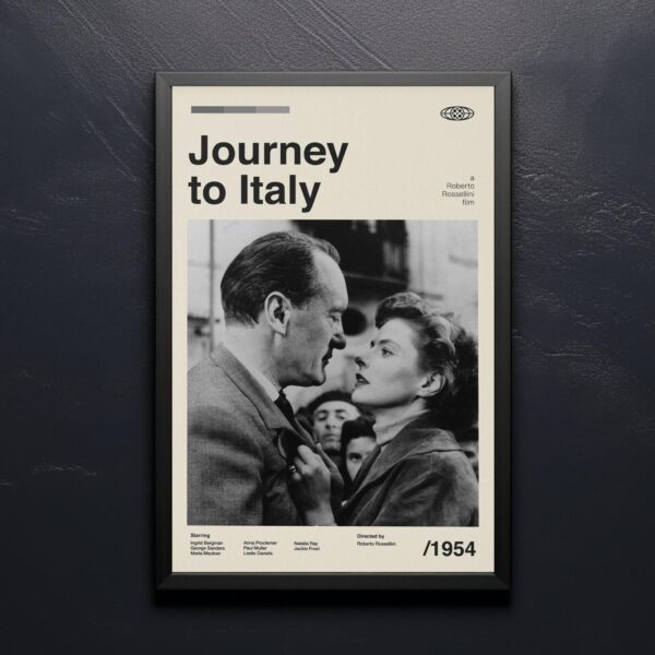 Journey to Italy movie poster mid-century poster vintage print