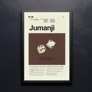 Mid-century modern style Jumanji movie poster wall art