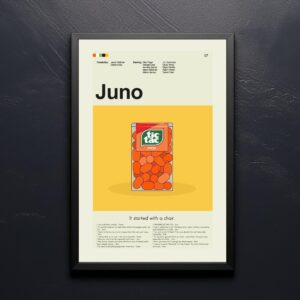 Juno movie poster featuring mid-century modern furniture design