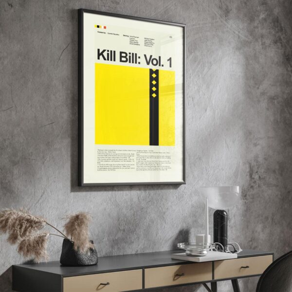 Kill Bill: Vol. 1 mid-century modern style movie poster design