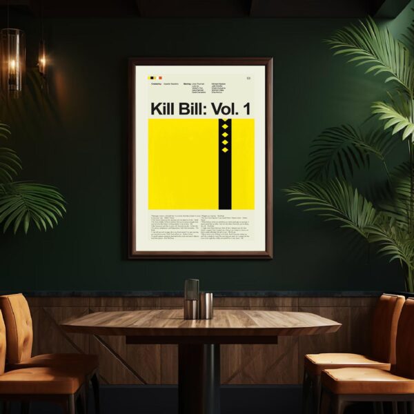 Kill Bill: Vol. 1 mid-century modern style movie poster design