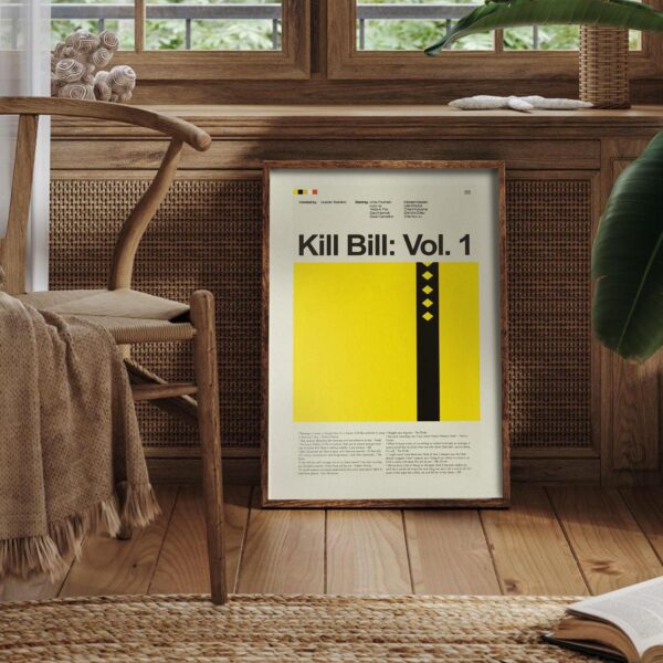 Kill Bill: Vol. 1 mid-century modern style movie poster design