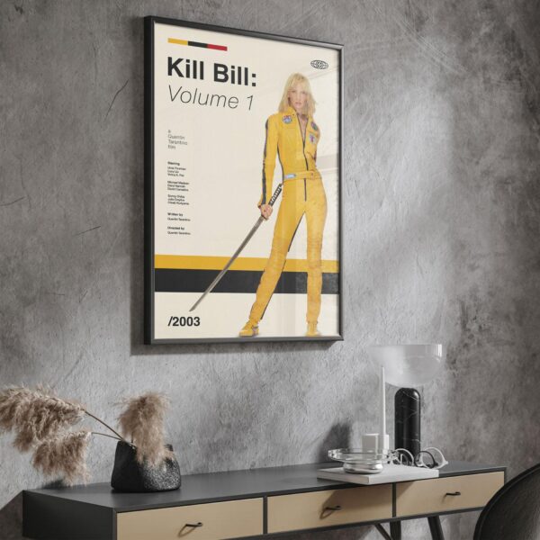 Vintage mid-century modern Kill Bill Vol. 1 movie poster design