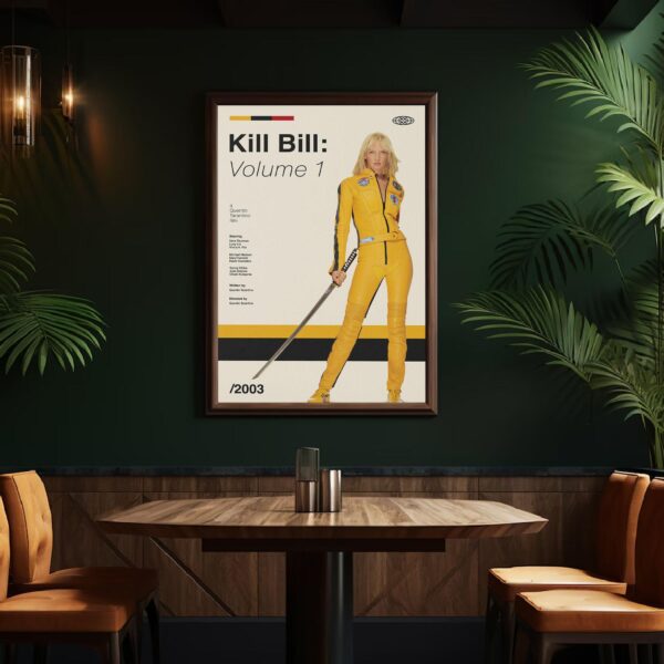 Vintage mid-century modern Kill Bill Vol. 1 movie poster design