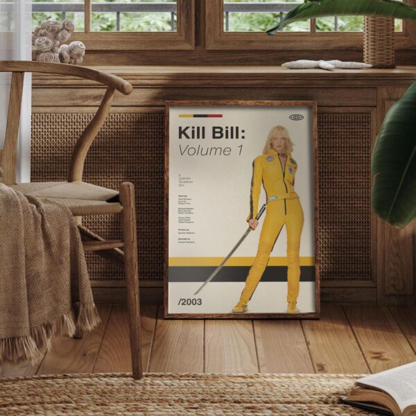 Vintage mid-century modern Kill Bill Vol. 1 movie poster design
