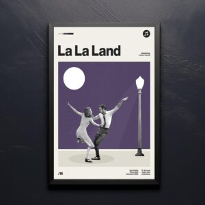 La La Land mid-century poster art print, vintage movie poster