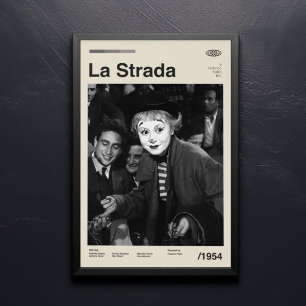 La Strada mid-century poster retro artwork