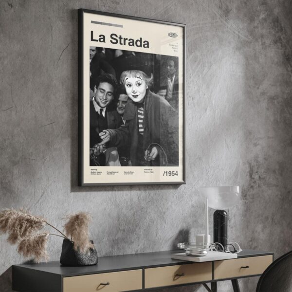 La Strada mid-century poster retro artwork