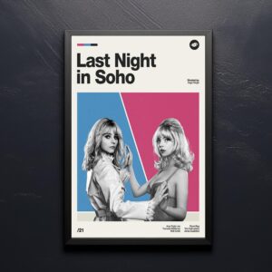 Last Night in Soho mid-century poster retro artwork