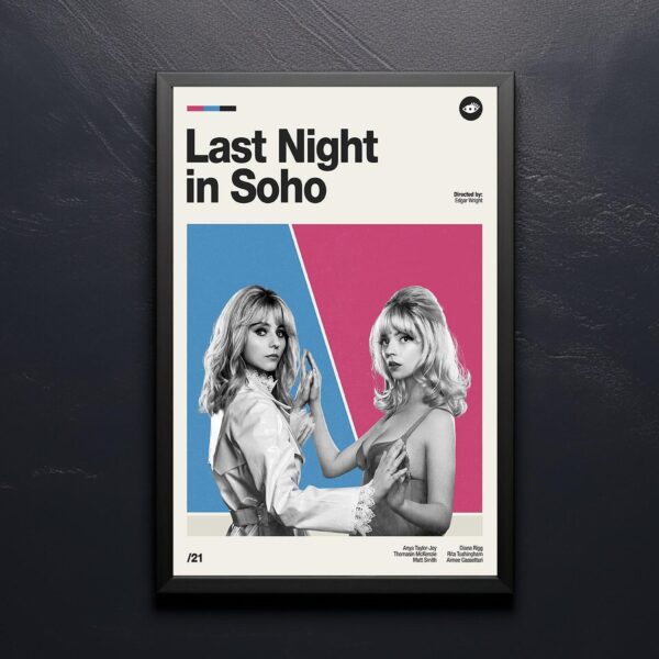 Last Night in Soho mid-century poster retro artwork