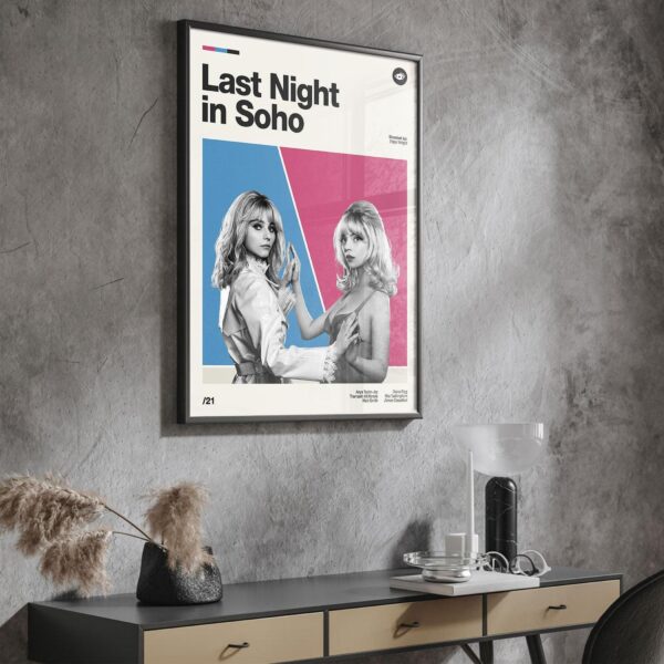 Last Night in Soho mid-century poster retro artwork