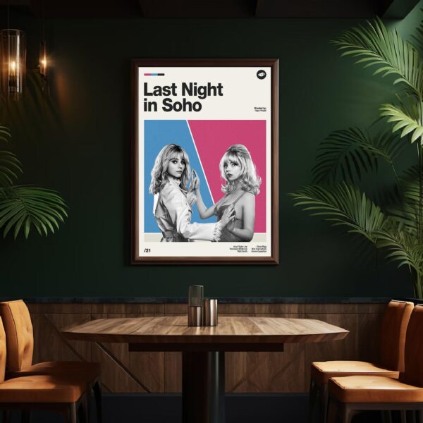 Last Night in Soho mid-century poster retro artwork
