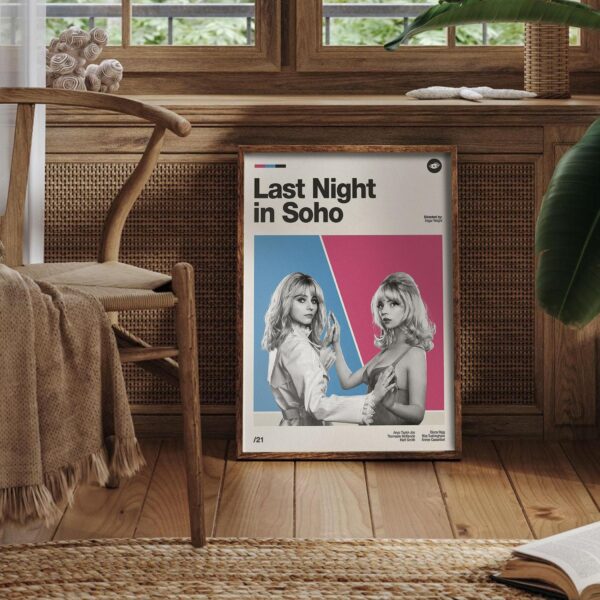 Last Night in Soho mid-century poster retro artwork