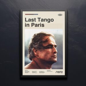 Last Tango in Paris mid century modern style movie poster artwork