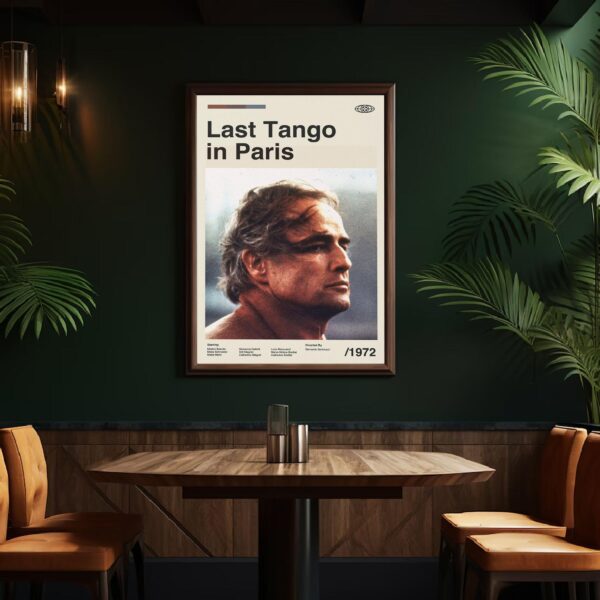 Last Tango in Paris mid century modern style movie poster artwork