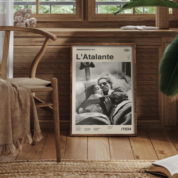 L'Atalante movie poster - mid-century retro artwork