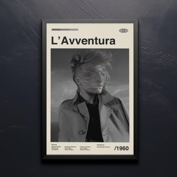 L'Avventura Movie Poster - mid-century poster design
