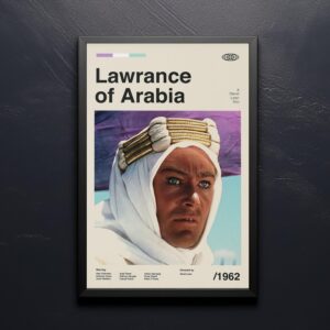 Lawrence of Arabia mid-century modern movie poster limited edition
