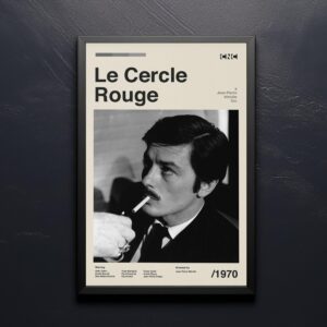 Le Cercle Rouge mid-century movie poster retro artwork