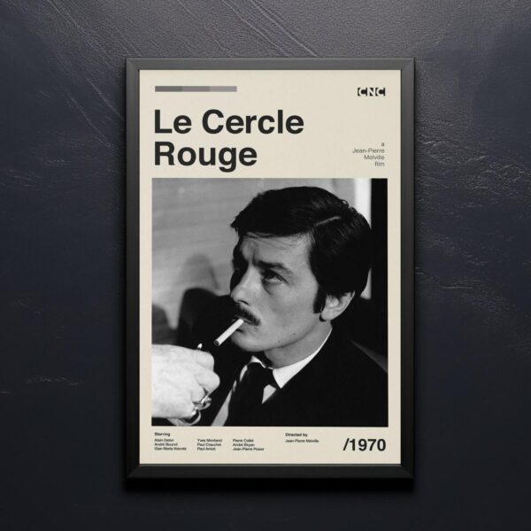 Le Cercle Rouge mid-century movie poster retro artwork