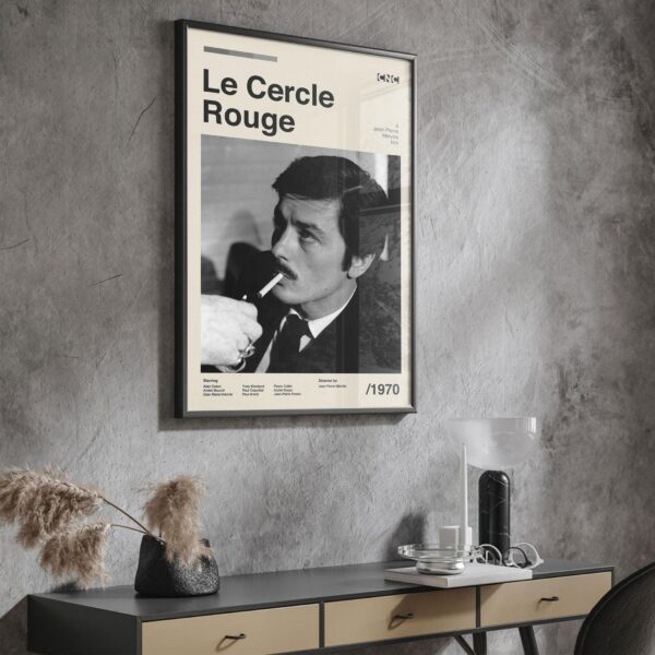 Le Cercle Rouge mid-century movie poster retro artwork