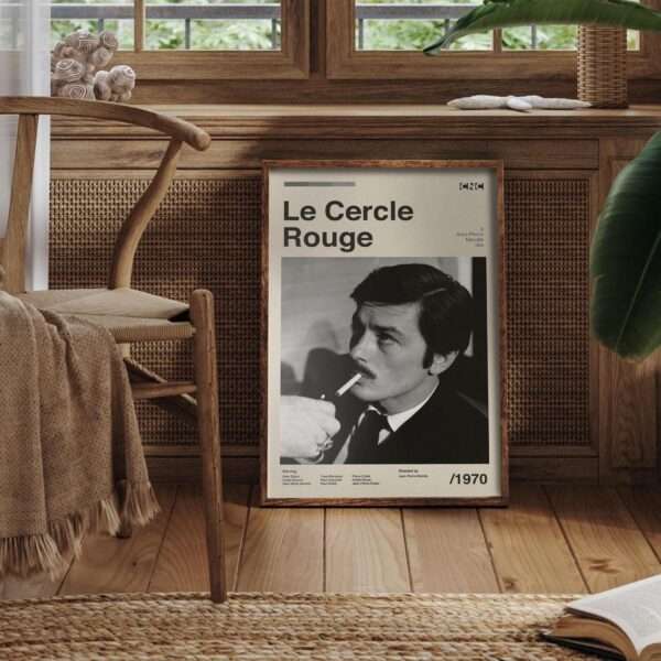Le Cercle Rouge mid-century movie poster retro artwork