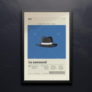 Le Samouraï movie poster featuring mid-century modern furniture design