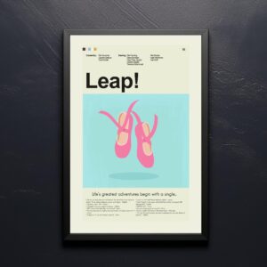 Mid-century modern Leap Year movie poster with graphic design elements