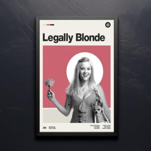 Legally Blonde mid-century poster, retro artwork print
